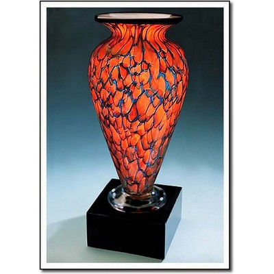 Indigo Monarch Athena Vase w/ Marble Base (3.25"x7.5")