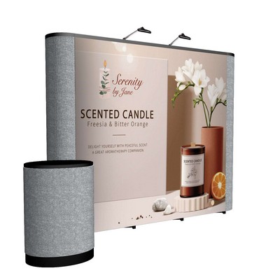 10' Straight ARISE Floor Display Kit(Mural w/ Fabric Ends)