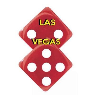 Las Vegas Dice Magnet w/ Full Magnetic Back (10 Square Inch)