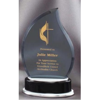 Small Smoked Glass Flame Award