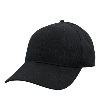 Big Size Black Structured Adjustable Cap 2XL - 4XL