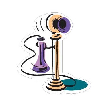 Antique Phone Promotional Magnet w/ Strip Magnet (10 Square Inch)