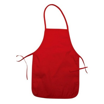 Poly Cotton Twill Kid's Bib Apron w/ Rounded Corners