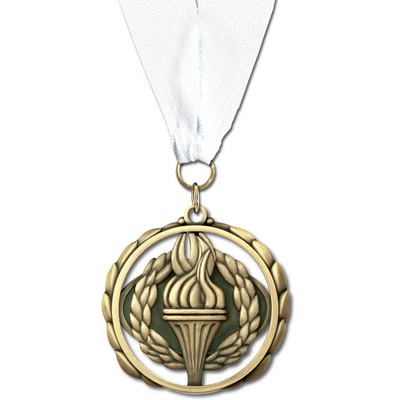 Victory ES Medal w/Grosgrain Neck Ribbon (2 3/8")