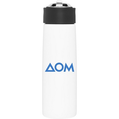 24 oz h2go Hydra Water Bottle (White)