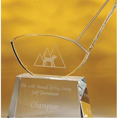 9" Crystal Golf Award