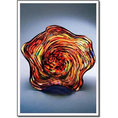 Kaleidoscope Lantern Art Glass Bowl w/o Marble Base (6.5"x3.5")