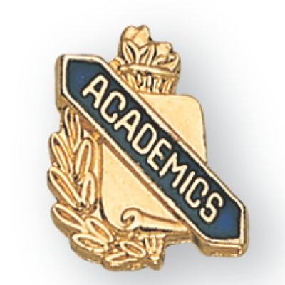 Enameled & Epoxy Domed Scholastic Academics Award Pin