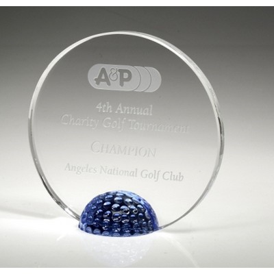 Medium Optical Crystal Golf Halo Award