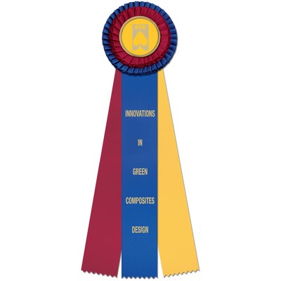 Chester Award Ribbon 3 Streamer Rosette (12")