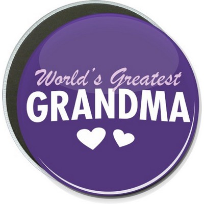 Birthday - Worlds Greatest Grandma - 6'' Round Button
