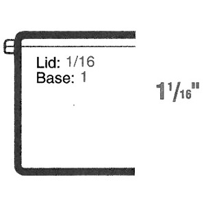 Rigid Clear Hinged Plastic Box (2"x2"x1 1/16")