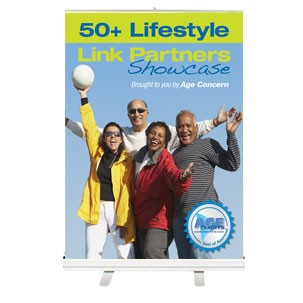 Table Top Retractable Banner Stand 24" x 40" w/ Graphic