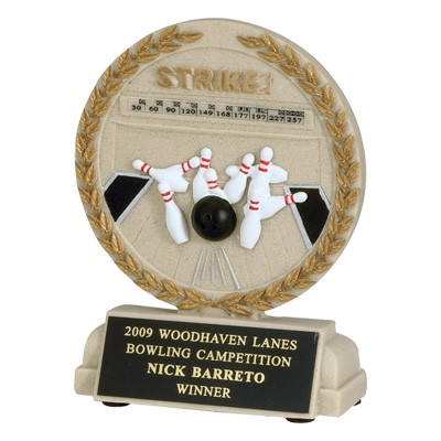 Bowling Stone Resin Trophy (5 ½" x 4 ½")