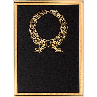 Black Screened Plate w/Wreath 2" Insert (6" x 8")