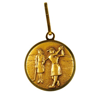 Zipper Pull with 1" Event- Golf Female