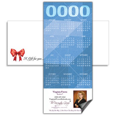 Magnetic Calendar with Envelope - Light Blue
