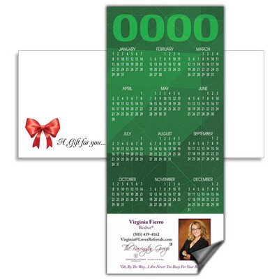 Magnetic Calendar with Envelope - Green
