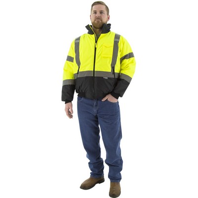 Majestic 75-1313 Hi-Viz Waterproof Jacket with Quilted Liner, ANSI 3