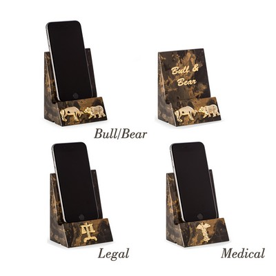 Marble Desktop Phone/Tablet Holder with Emblem