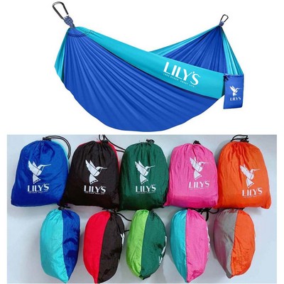 Portable Double & Single With 2 Tree Hammock Straps