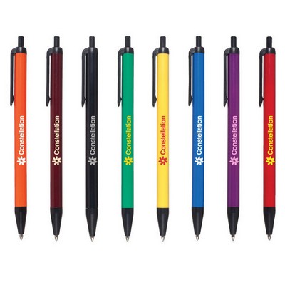 Montgomery Retractable Pen w/ Colored Barrel