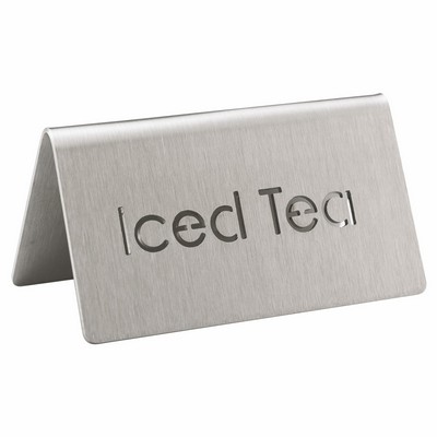 Laser Cut Stainless Steel ID Table Tent (Iced Tea)