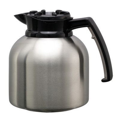 1.9 Liter Brew 'N' Pour® Stainless Steel Carafe w/Black Lid