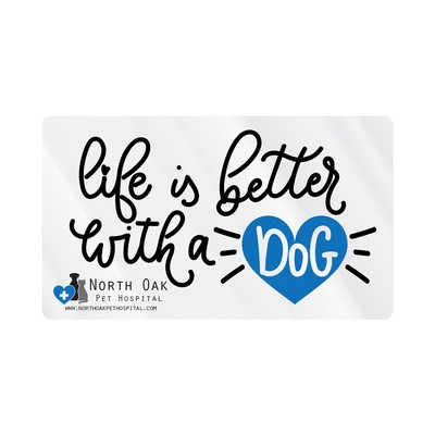 Rectangle Sticker | Round Corners | 2 3/4" x 4 3/4" | Clear Static | Static Back | Screen