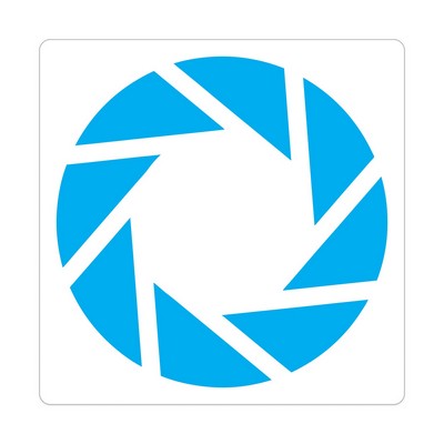 Square Sticker | Round Corners | 8" x 8" | White Static | Static Back | Screen