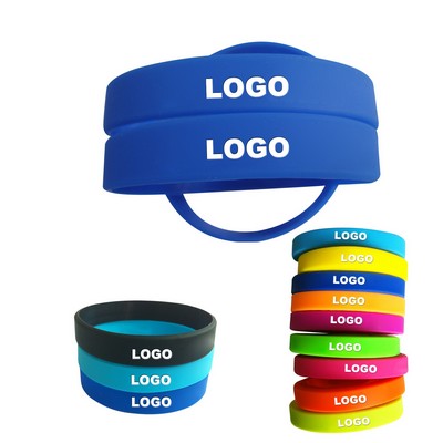 Debossed/Color-Filled Silicone Custom Wristband - .5"w