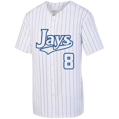 Augusta Sportswear Youth Pinstripe Full Button Jersey