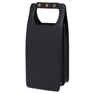 Sonoma Leather Four Bottle Wine Carrier