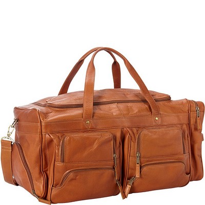 CLUB Duffel leather bag_TAN