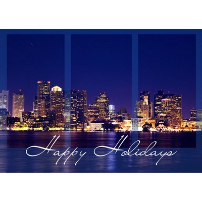 Boston Skyline Regional Holiday Cards