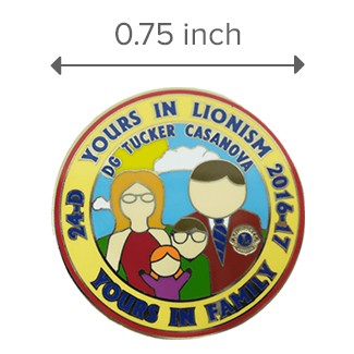 0.75" Hard Enamel Lapel Pin