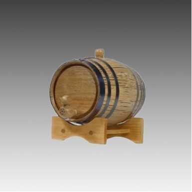 Oak Wood Barrel with Hoops