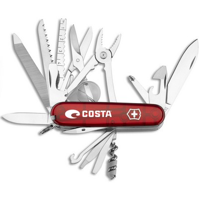 Swiss Army® Translucent Ruby Red Swisschamp Knife