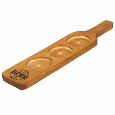 Wood Beer Flight Paddle