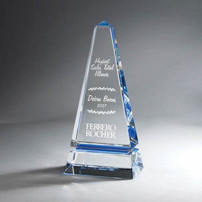 Clear Monolith with Blue Insert (Small)