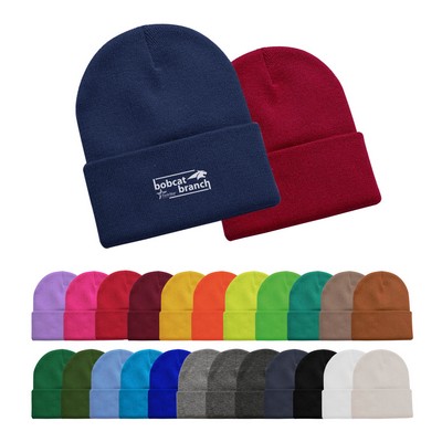 12" Acrylic Knit Beanie