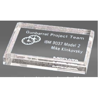 Large Clear Acrylic Rectangle Paperweight