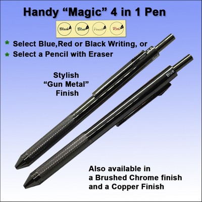 "Magic" 4" 1 Metal Pen - Gun Metal