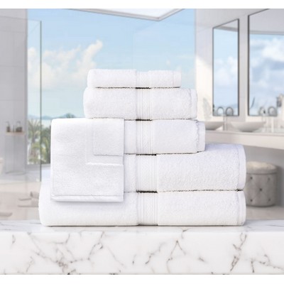 Oxford Vicenza Ivory White Bath Mat (21" x 36")