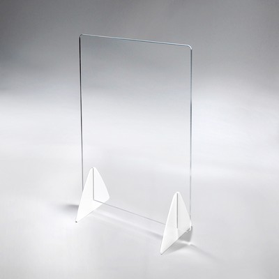 Acrylic Safety Barrier Panel with Designer Triangle Legs
