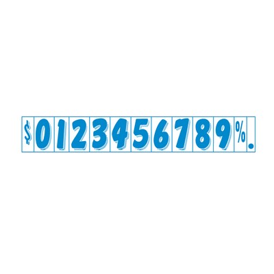 7 ½" Sun Buster Blue & White Number Decal (Set of 12)