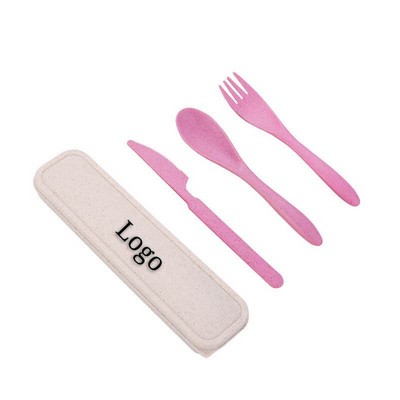 Natural Wheat Straw Utensil Cutlery Kids Set