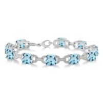 Jilco Inc. Blue Topaz & Diamond Bracelet