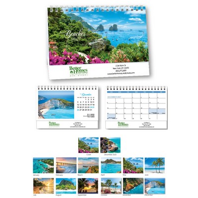 2027 Beach Desination Desk Tent Calendar