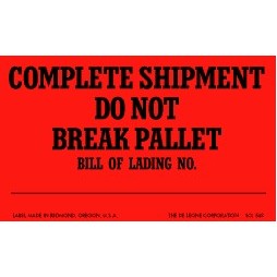 Complete Shipment Matte Paper Labels - 3" x 5"